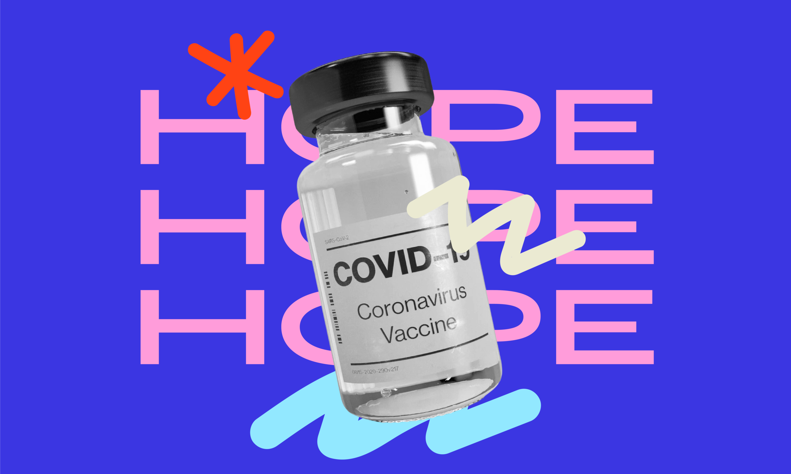 A COVID-19 vaccine bottle